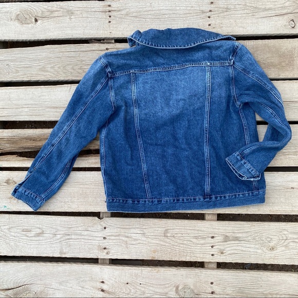 Just USA denim jacket blue cotton regular size M - Picture 2 of 4